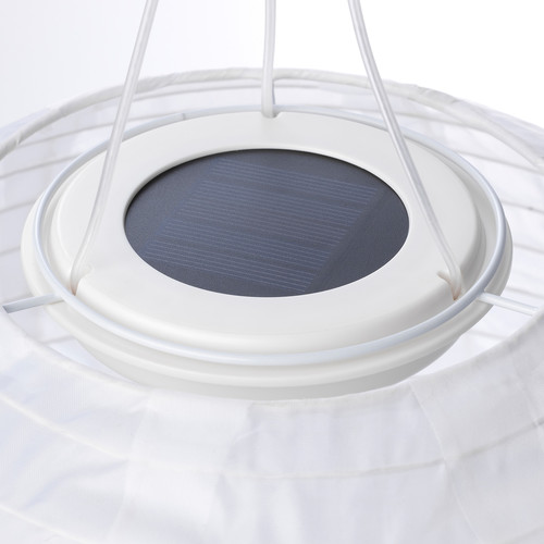SOLVINDEN LED solar-powered pendant lamp, outdoor/globe white, 30 cm