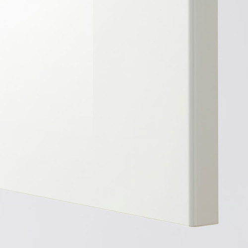 METOD/MAXIMERA Base cab for hob+oven w drawer, white, Ringhult high-gloss white, 60x60 cm