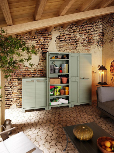 Outdoor/Workshop High Cabinet, jade grey