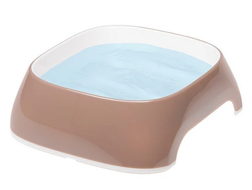 Dog Bowl Glam Small, beige-grey
