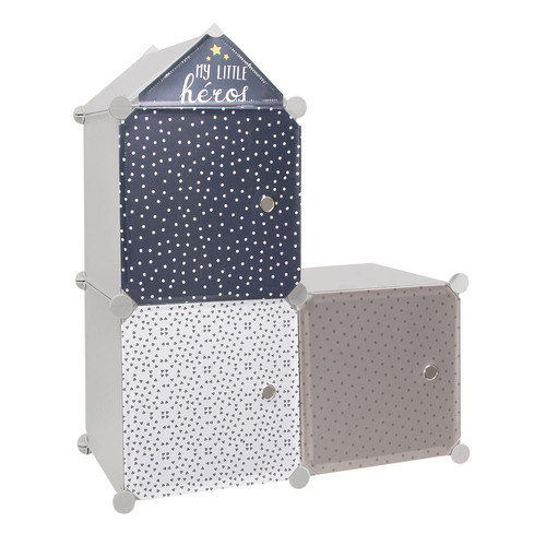 Modular Storage Solution for Children's Room Cubes 3, grey