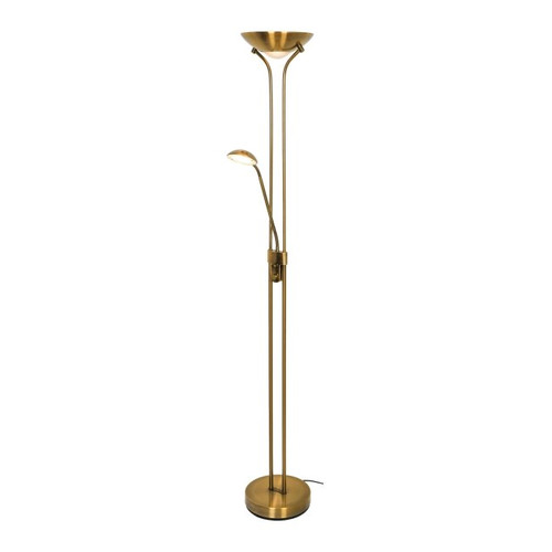 Floor Lamp LED GoodHome Pulmoz, brass