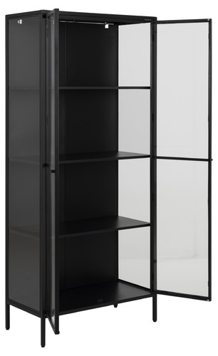 Display Cabinet Newcastle, high, black