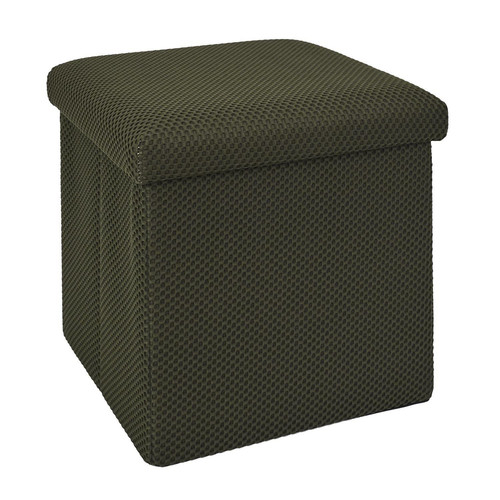 Folding Storage Pouffe Vels Atom, khaki