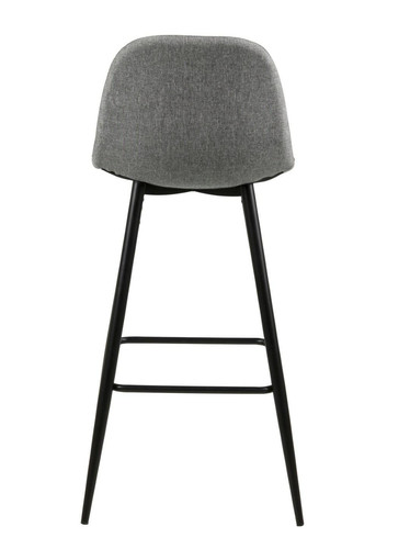Bar Stool Wilma, light grey/black