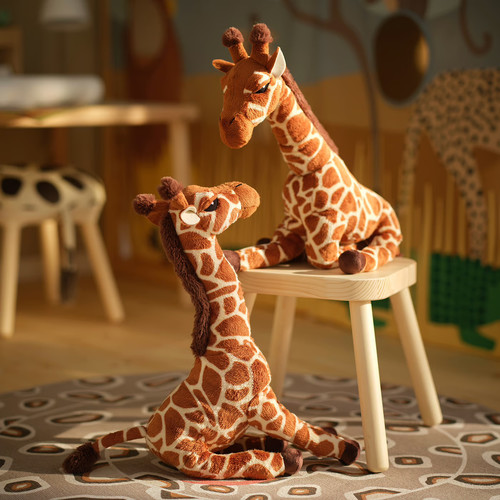 SANDLÖPARE Soft toy, giraffe calf/brown, 45 cm