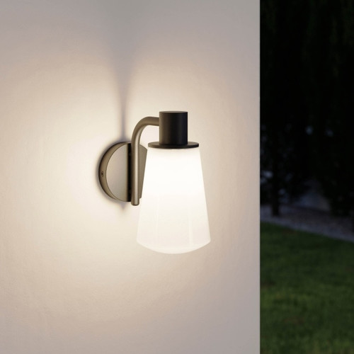 GoodHome Outdoor Wall Lamp Charwell E27 IP44, black
