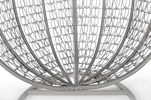 Hanging Cocoon Chair BAHAMA, in-/outdoor, grey