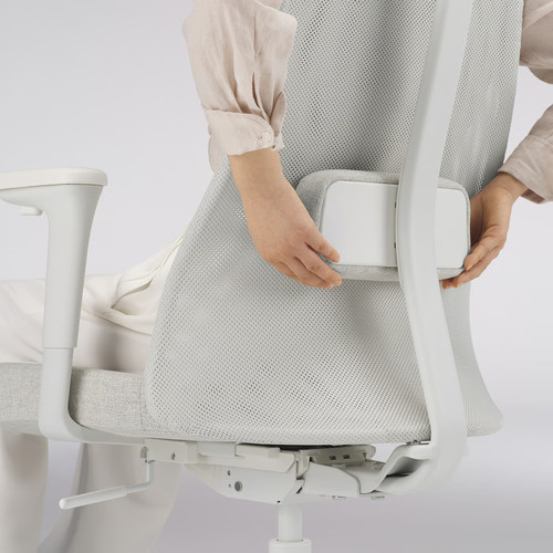 JÄRVFJÄLLET Office chair with armrests, Gunnared beige