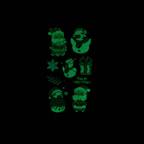 Glow-in-the-Dark Christmas Temporary Tattoos