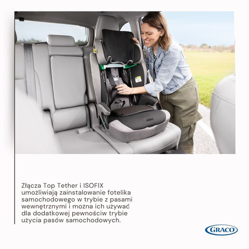 Graco Energi i-Size R129 2-in-1 Car Seat with ISOFIX and Top Tether, meteor