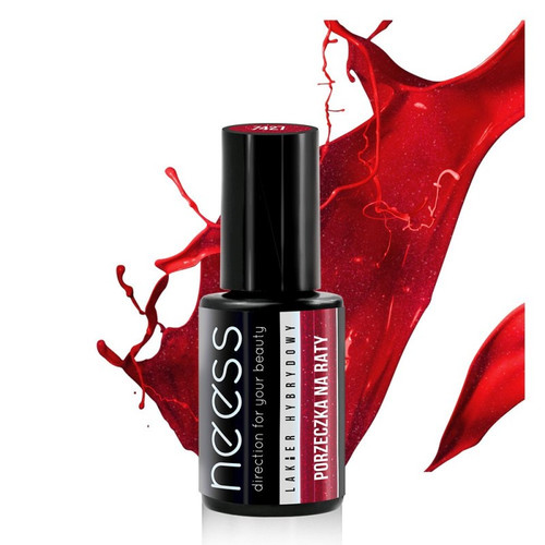 Neess Hybrid Nail Polish no. 7427 RED Metal 4ml