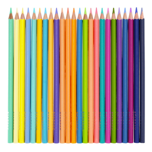 Starpak Pastel Triangular Colour Pencils 24 Colours