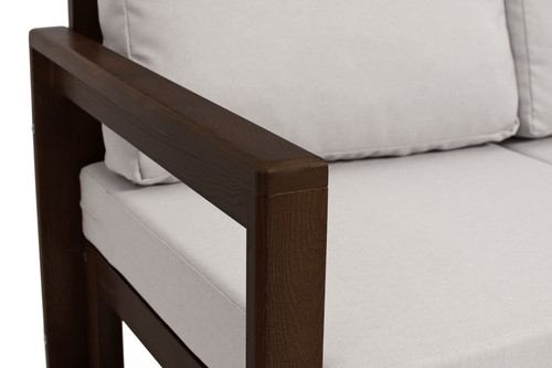 Outdoor Furniture Set Malta for 4 persons, dark brown/grey