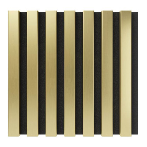Acoustic Module Panel Vertical Line 300 x 300 mm, black/gold
