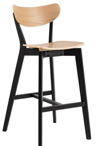 Bar Stool Roxby, black/natural