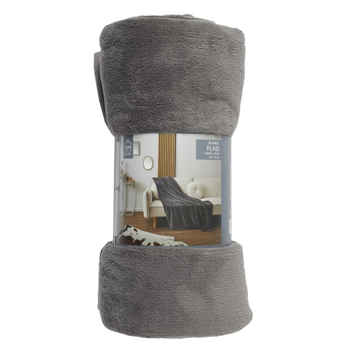 Blanket Throw Molleton 150x200cm, grey