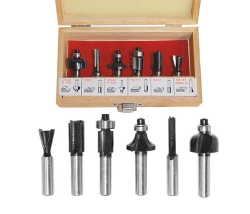 AW TCT Wood Router Bit Set 6pcs