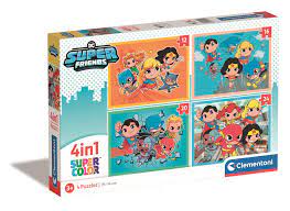 Clementoni Children's Puzzle Super Friends 4in1 3+