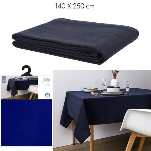 Tablecloth Flow 140x250 cm, navy blue