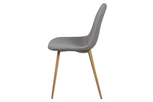 Upholstered Dining Chair Wilma, grey/oak