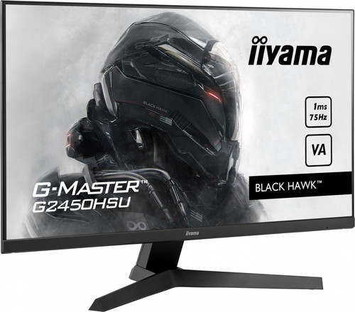 Iiyama 23.8" Monitor VA, FHD, 75Hz, 1ms, Freesync, HDMI, DP, 2x2W G2450HSU-B1