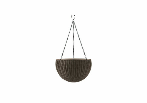 Keter Hanging Sphere Plastic Planter, anthracite/brown