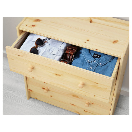 RAST Chest of 3 drawers, pine, 62x70 cm