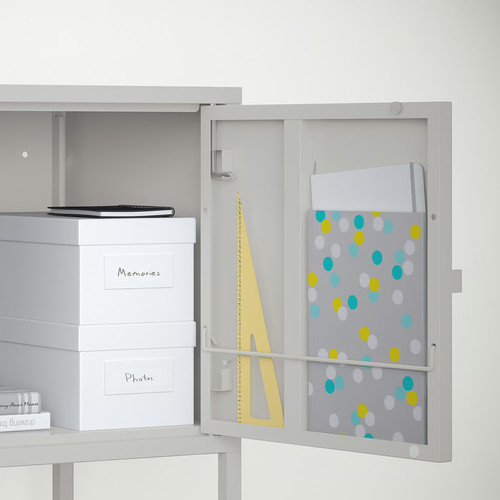 LIXHULT Cabinet combination, grey, anthracite, 95x35x92 cm
