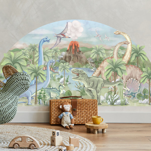 Wall Sticker 160x80cm - World of dinosaurs