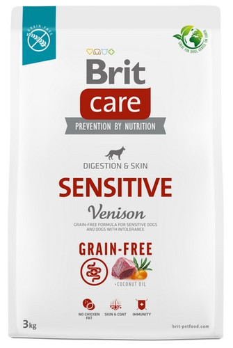 Brit Care Grain Free Sensitive Venison Dog Dry Food 3kg