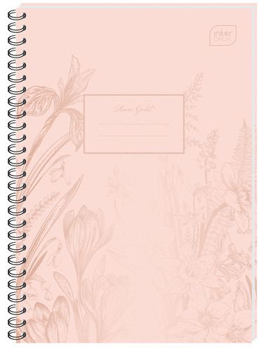 Spiral Notebook B5 120 Sheets Metallic Rose 5-pack, assorted designs