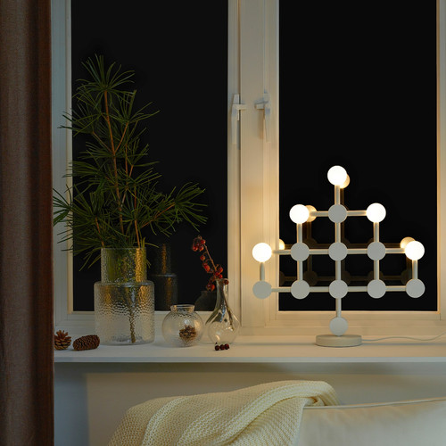 STRÅLA LED table lamp, white, 47 cm