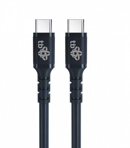 TB USB Cable USB C - USB C 60W jelly cable, 1m, black