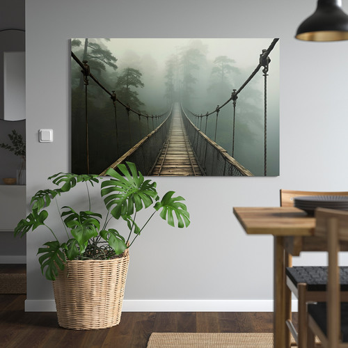 PJÄTTERYD Picture, bridge in the jungle, 118x78 cm