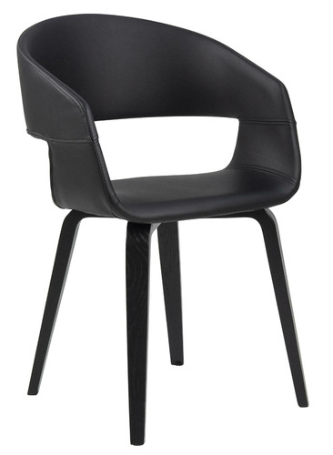 Chair Supernova, faux leather, black