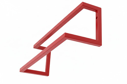 Double Wall-Mounted Towel Rail, red