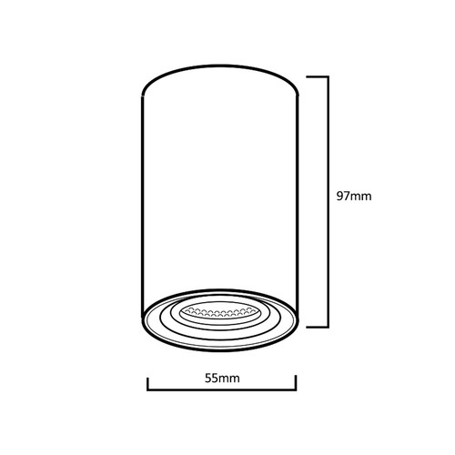 MacLean Surface Mounted Luminaire Halogen GU10 MCE458 B/B