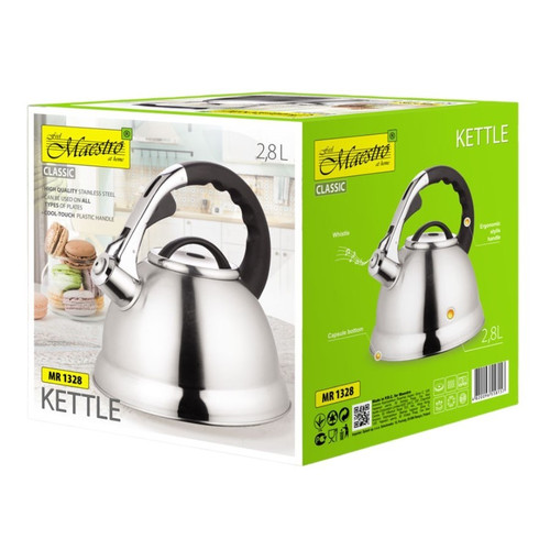 Feel Maestro 2.8L Stainless Steel Whistling Kettle MR-1328