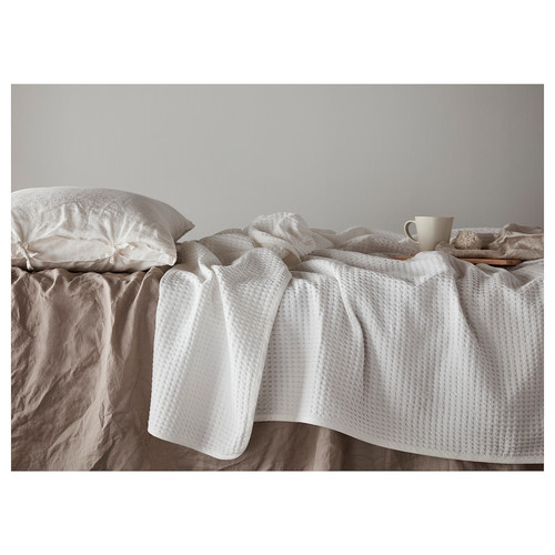 VÅRELD Bedspread, white, 230x250 cm