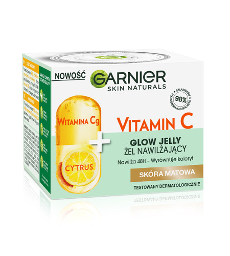 Garnier Skin Naturals Vitamin C Glow Jelly for Dull Skin Vegan 98% Natural 50ml