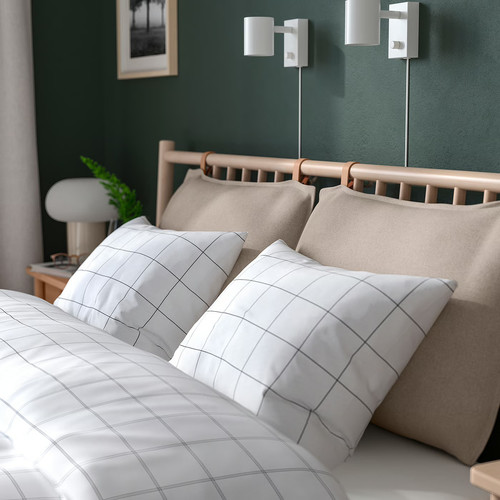 BJÖRKSNÄS Bed frame, birch/Leirsund, 160x200 cm