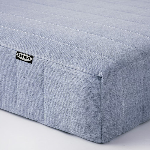 VADSÖ Sprung mattress, firm/light blue, 140x200 cm