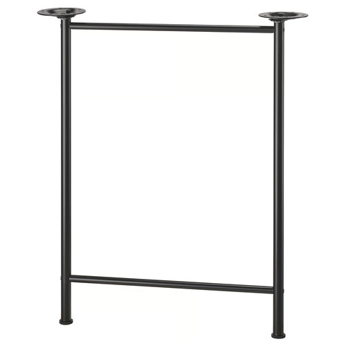 LAGKAPTEN / SPÄND Desk, black-brown/black, 140x60 cm