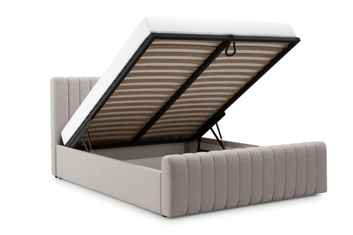 Upholstered Ottoman Bed Nicole 160x200, beige