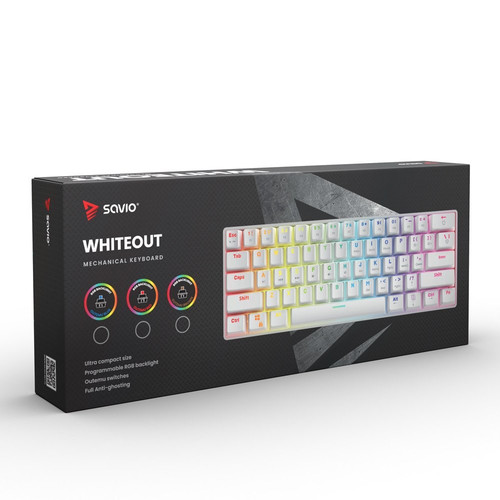 Savio Wired Keyboard Whiteout Blue