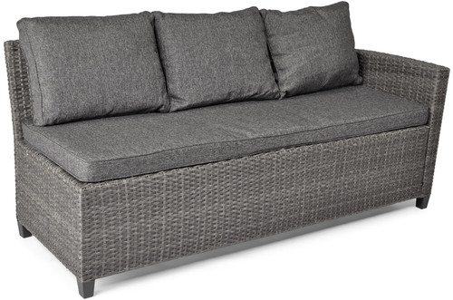 Large Garden Corner Sofa, Set with table, dark grey
