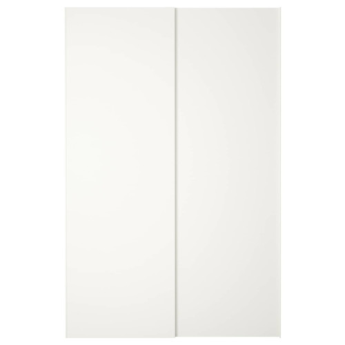 HASVIK Pair of sliding doors, white, 150x236 cm