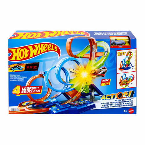 Hot Wheels® 4-Loop Crash-Out™ Track Set HXR70 5+