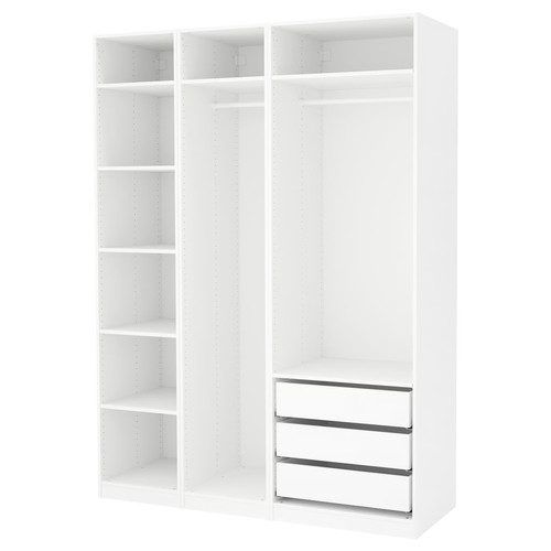 PAX Wardrobe, white, 175x58x236 cm